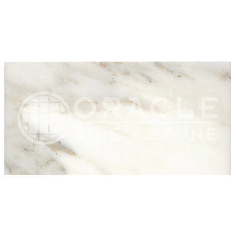 Calacatta Oliva Marble 18" X 36" Tile (Micro-Beveled)