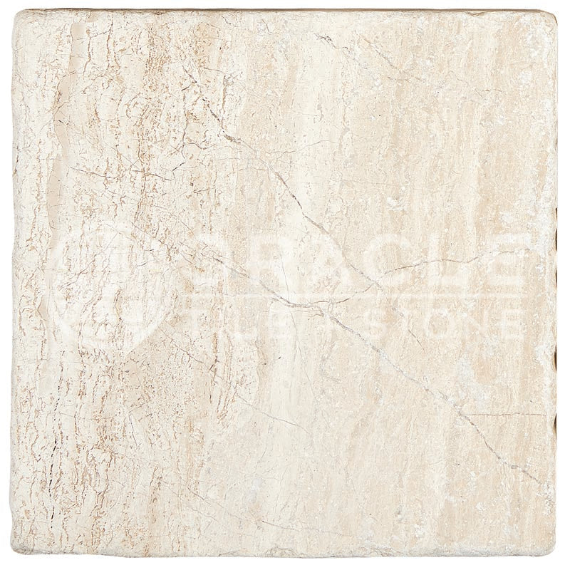 Diano Royal (Queen Beige) Marble Tumbled 4" x 4"