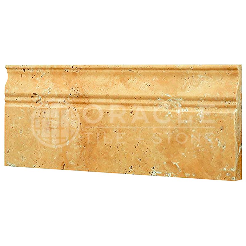 Gold / Yellow	Travertine	5" X 12"	Baseboard Trim	Honed
