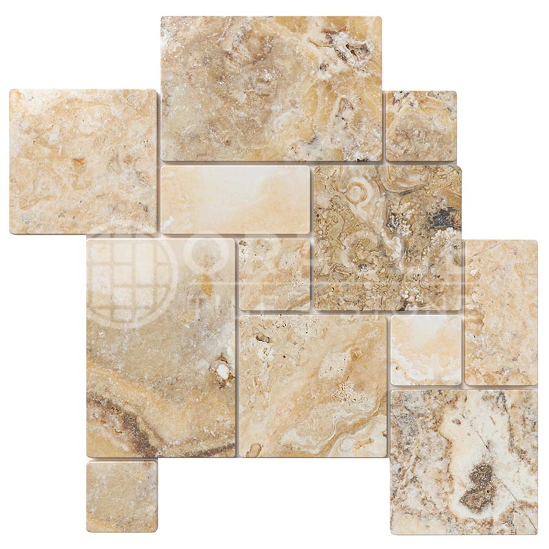 Antico Onyx	Travertine	Versailles Pattern	Tile	Unfilled, Brushed & Chiseled