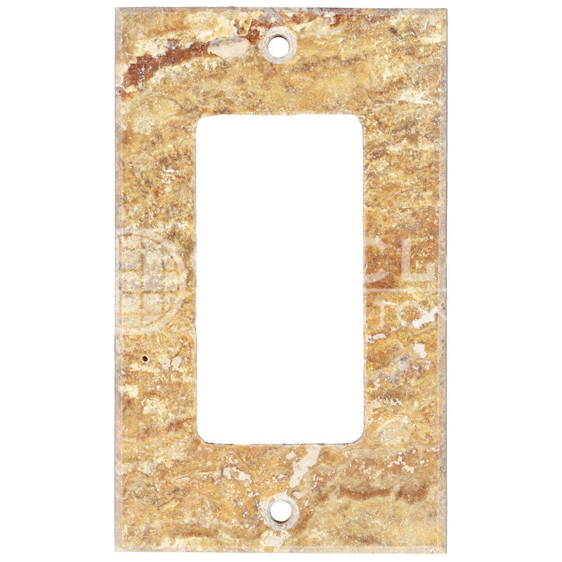 Scabos Travetine - Single Rocker Switch Plate Cover with Screw