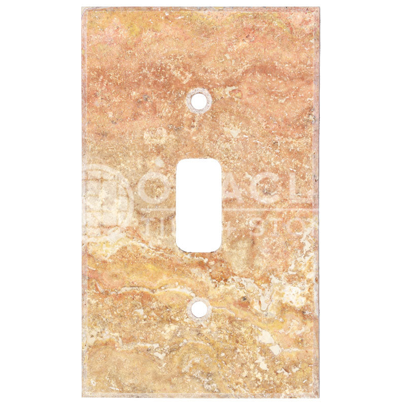 Scabos Travetine - Single Toggle Switch Plate Cover with Screw