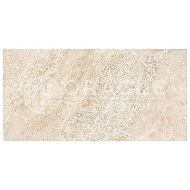 Diano Royal (Queen Beige) Marble Tile (Micro-Beveled) 12" x 24"