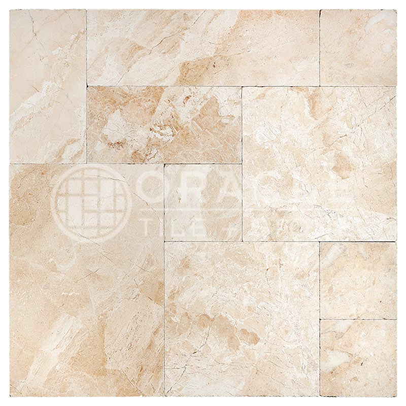 Diano Royal (Queen Beige) Marble Tumbled French (Versailles) Pattern