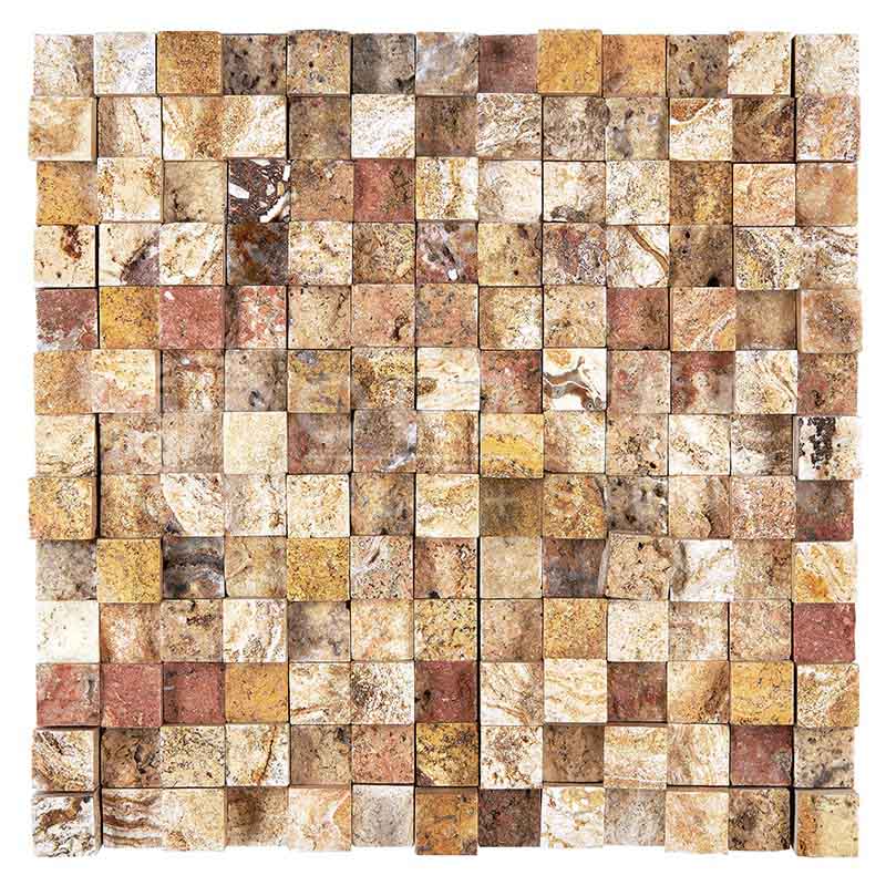 Scabos Travertine - 1" X 1" Mosaic Tile