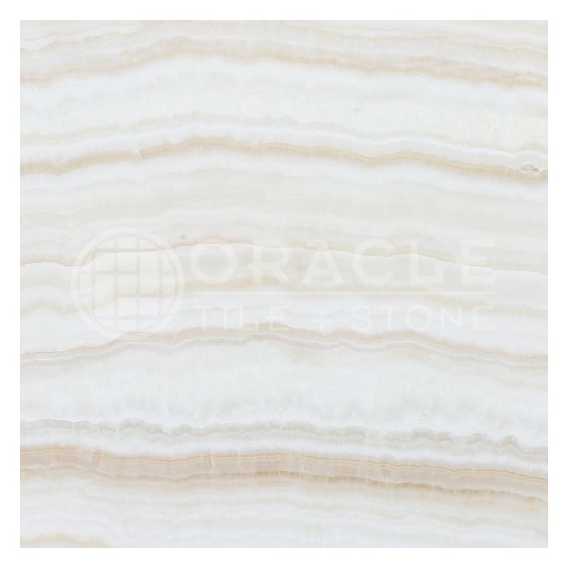 White (Bianco / Vanilla) Onyx	12" X 12"	Tile - (Vein-cut / Straight-Edged)