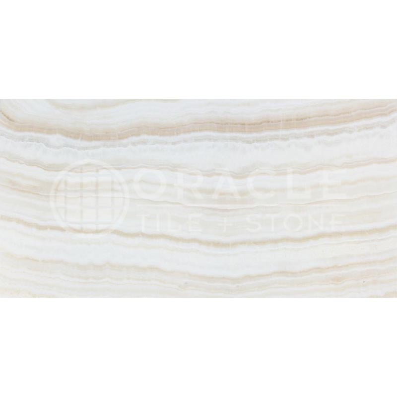 White (Bianco / Vanilla) Onyx	12" X 24"	Tile - (Vein-cut / Straight-Edged)