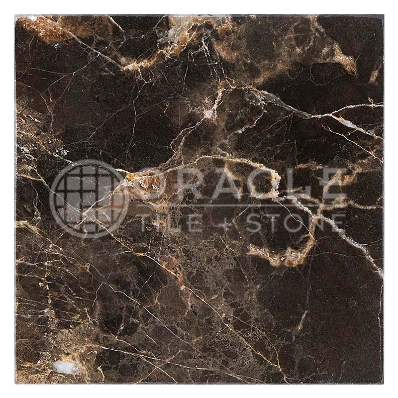 Emperador Dark (Spanish)	Marble	12" X 12"	Tile (Micro-Beveled)
