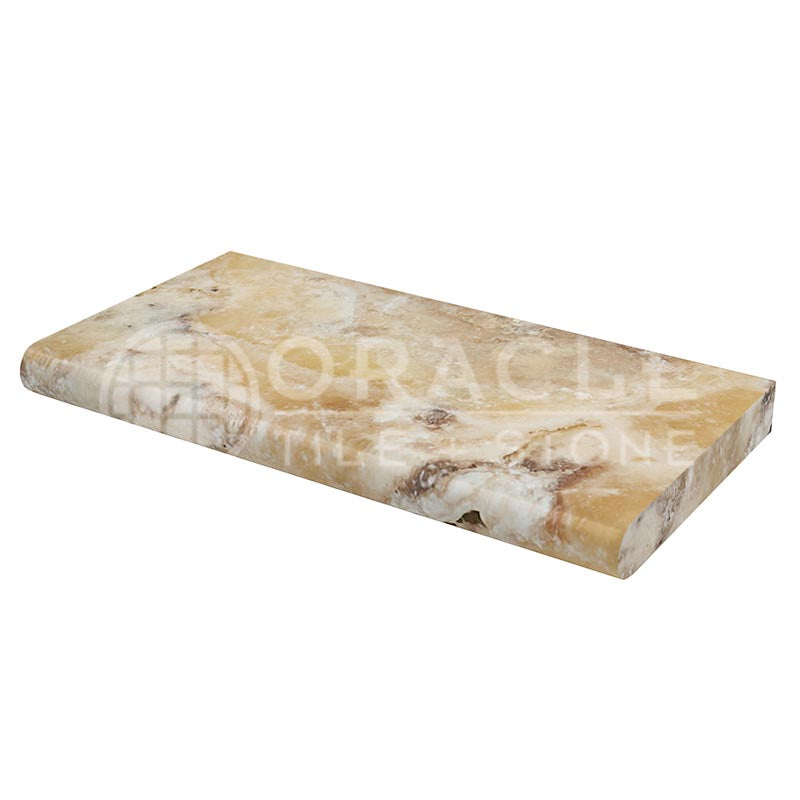 Antico Onyx Travertine - 12" X 24" X 2" (5 cm) Pool-Coping Tile