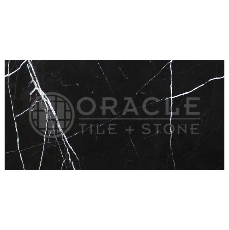 Negro Marquina Marble - 12" X 24" Rectangular Field Tile