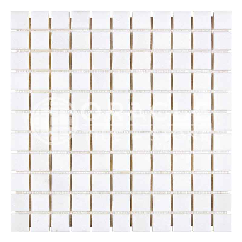 Thassos White Marble - 1" X 1" Mosaic Tile