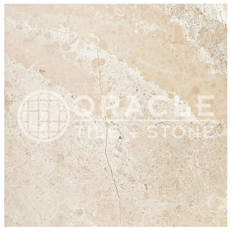 Diano Royal (Queen Beige) Marble Tile (Micro-Beveled) 18" x 18"
