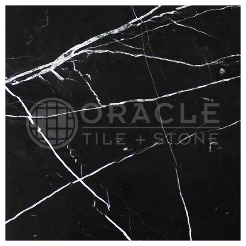 Negro Marquina Marble - 18" X 18" Field Tile