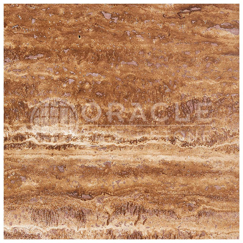 Noce Exotic (Vein-Cut) Travertine - 18" X 18" Field Tile