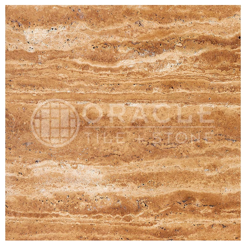 Noce Exotic Travertine	18" X 18"	Tile - (Vein-cut / Straight-Edged)	Filled & Polished
