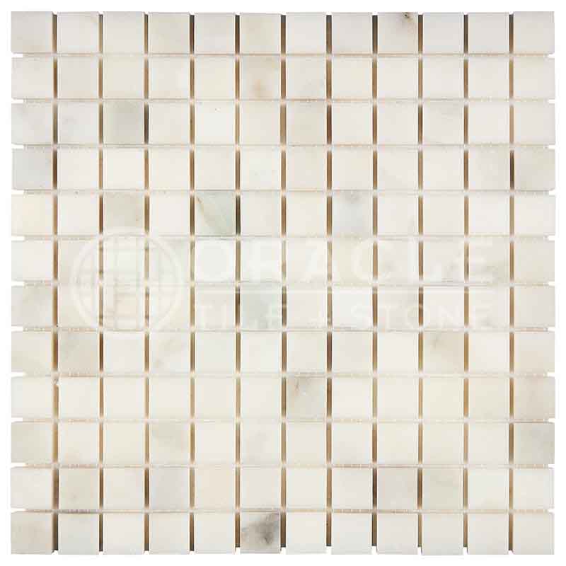 Calacatta Oliva Marble 1" x 1" Mosaic