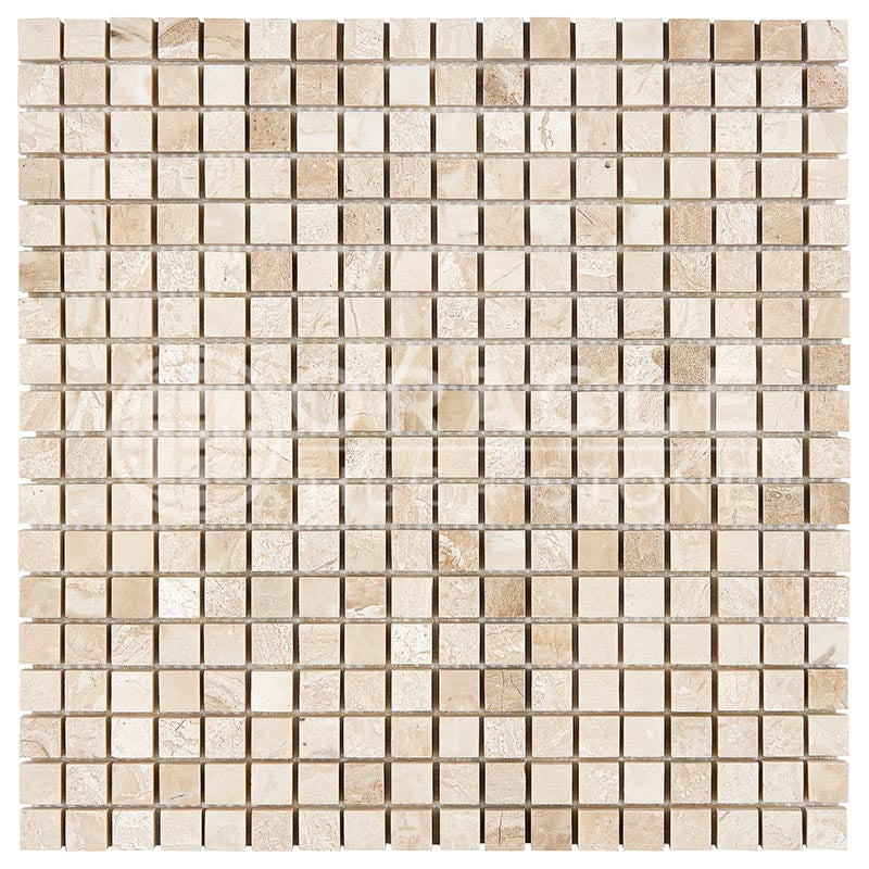 Diano Royal (Queen Beige) Marble Mosaic 5/8" X 5/8"