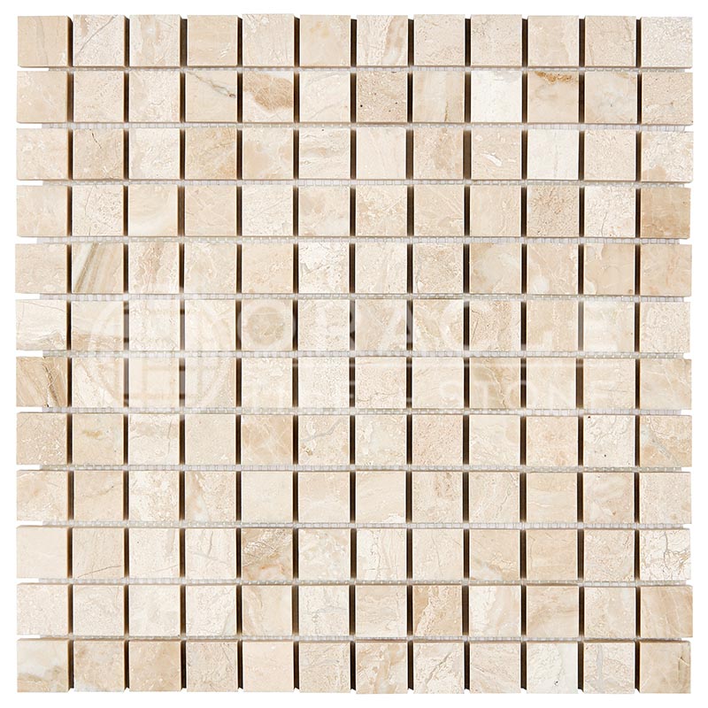 Queen Beige Marble - 1" X 1" Mosaic Tile
