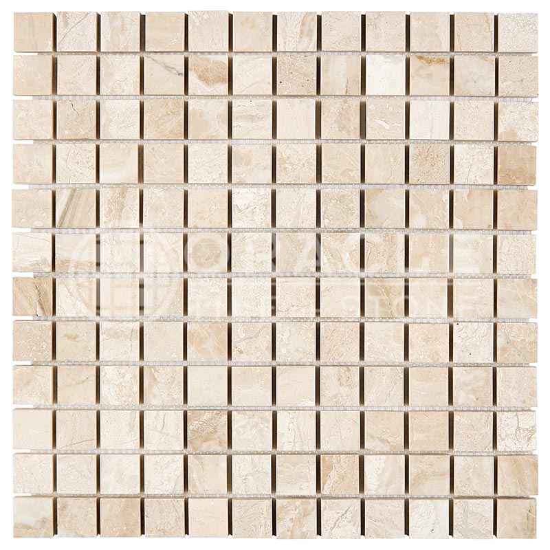 Diano Royal (Queen Beige) Marble Mosaic 1" X 1"