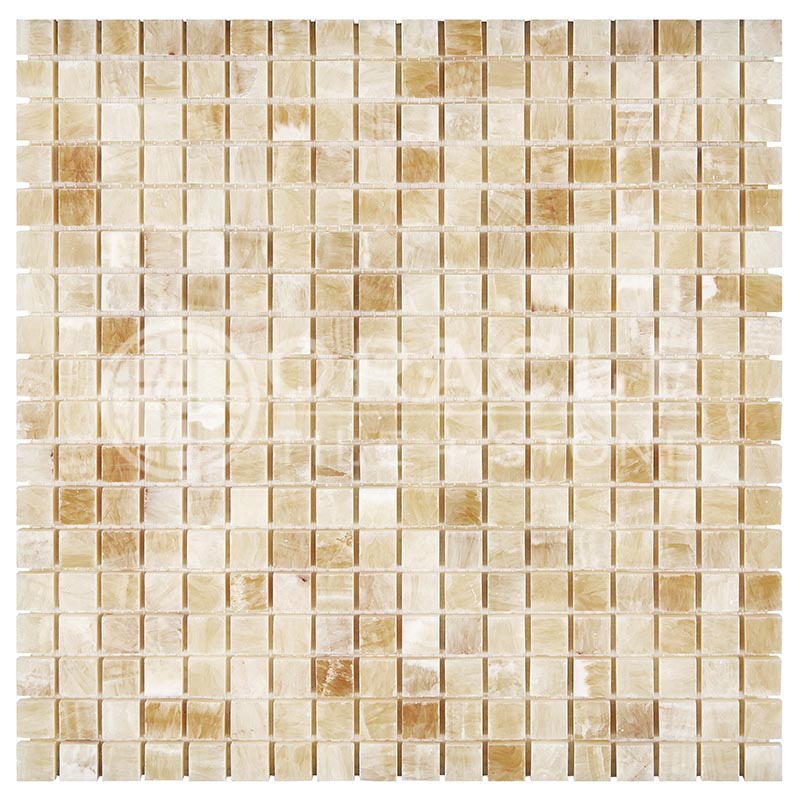 Premium Honey Onyx - 5/8" X 5/8" Mosaic Tile