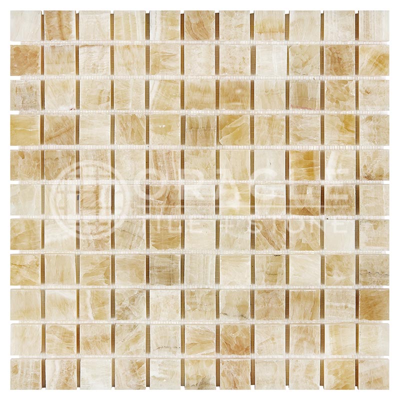 Premium Honey Onyx - 1" X 1" Mosaic Tile