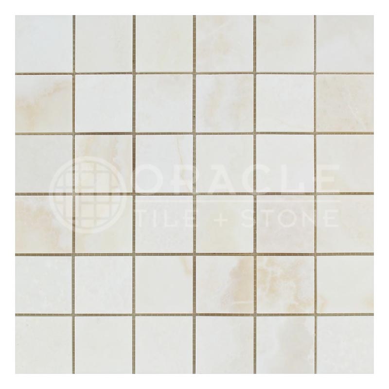 Vanilla Onyx (Bianco Fantastico) - 2" X 2" Mosaic Tile