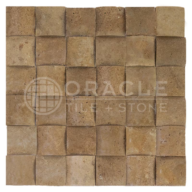 Noce	Travertine	2" X 2"	Mosaic	CNC-Arched (Round-face / Wavy)