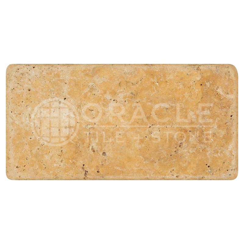 Gold / Yellow Travertine - 3" X 6"  Rectangular Field Tile