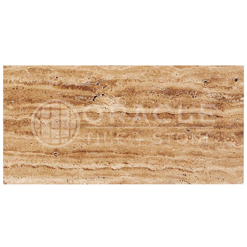 Noce Exotic (Vein-Cut) Travertine - 3" X 6" Rectangular Field Tile