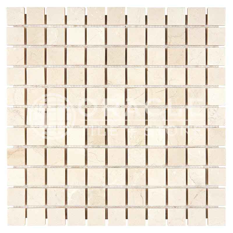 Crema Marfil Marble - 1" X 1" Mosaic Tile