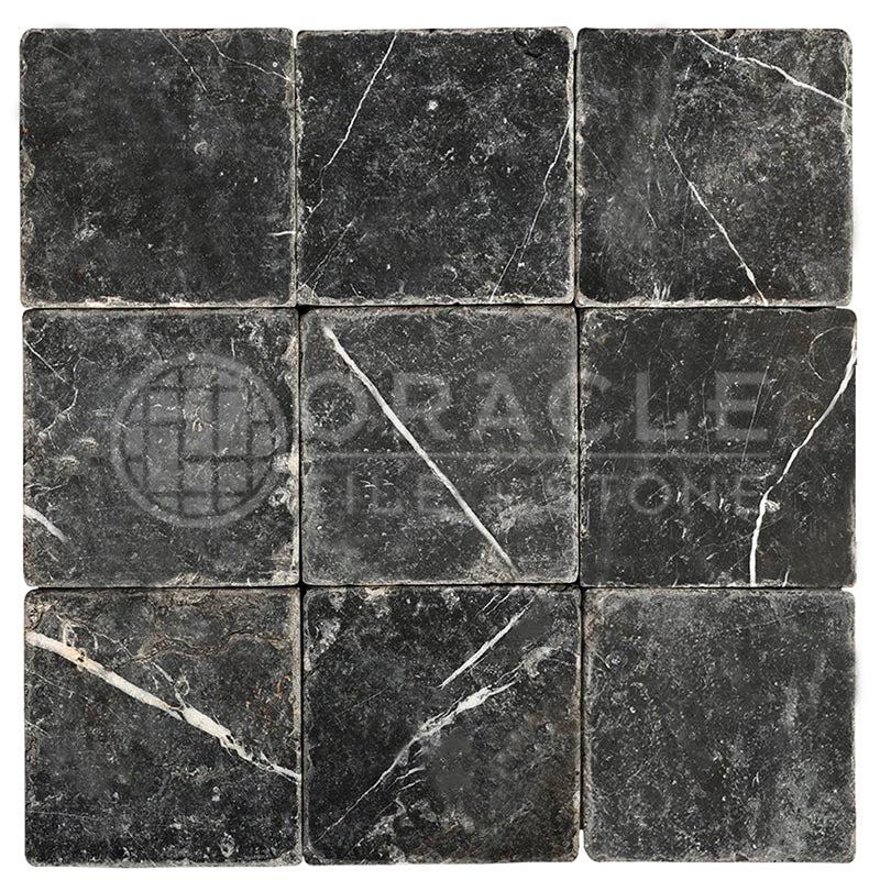 Negro Marquina Marble - 4" X 4" Field Tile