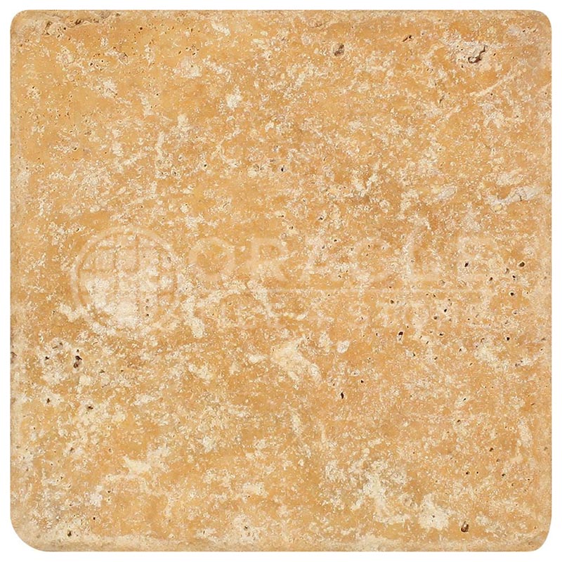 Gold / Yellow Travertine - 6" X 6"  Field Tile