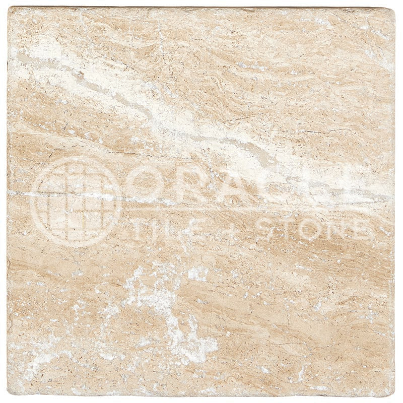 Diano Royal (Queen Beige) Marble Tumbled 6" x 6"