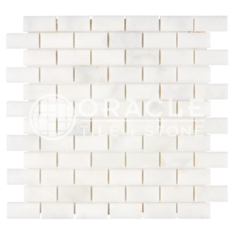 Afyon White	Marble	1" X 2"	Brick Mosaic