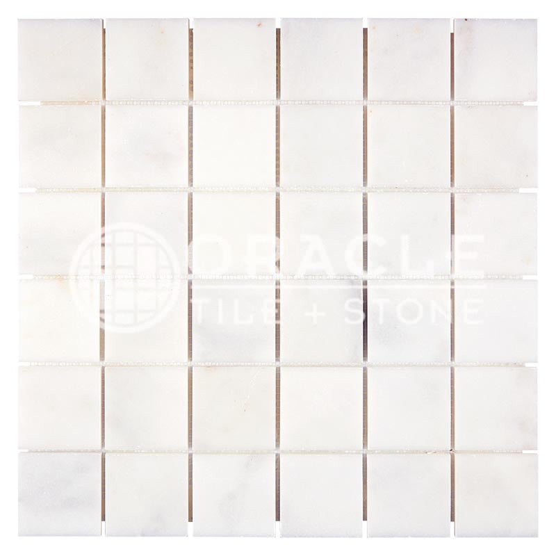 Afyon White Premium (Extra / Select) Marble - 2" X 2" Mosaic Tile
