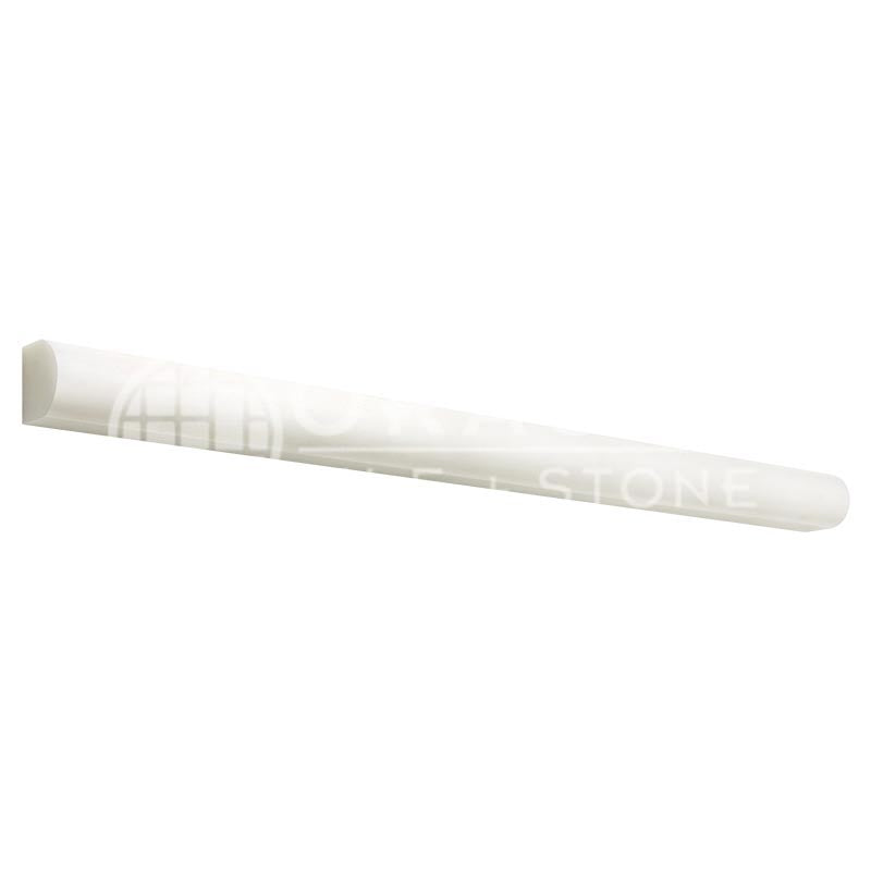 Afyon White Premium (Extra / Select) Marble - 3/4" X 12" Bullnose Liner