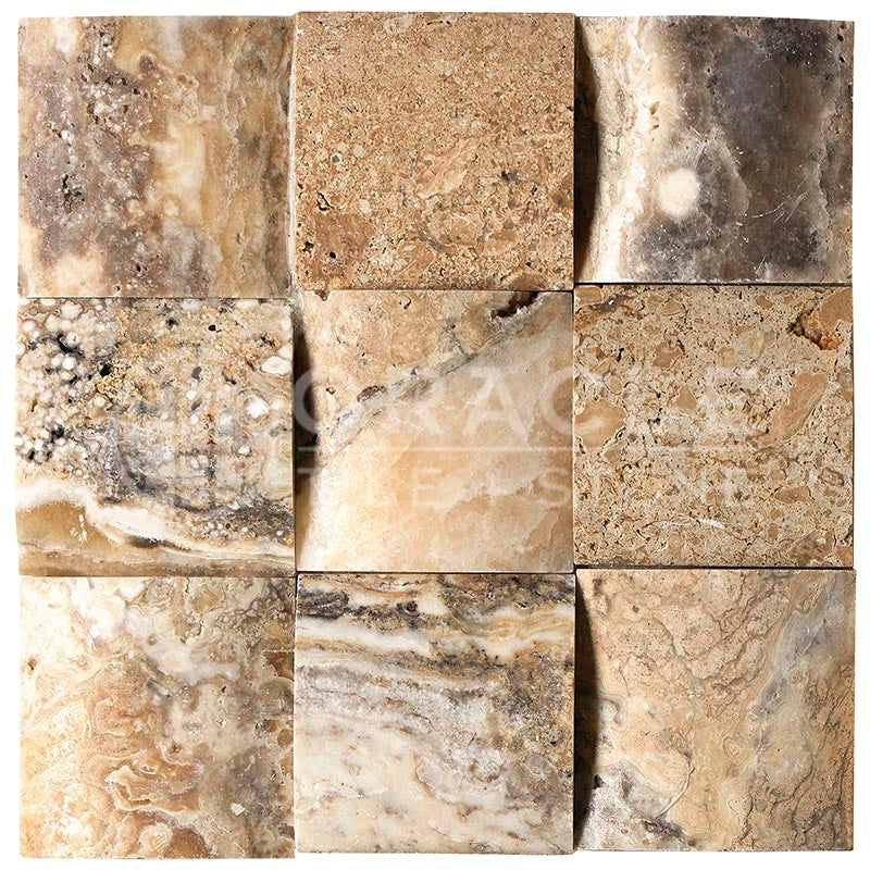 Antico Onyx Travertine - 4" X 4" Field Tile