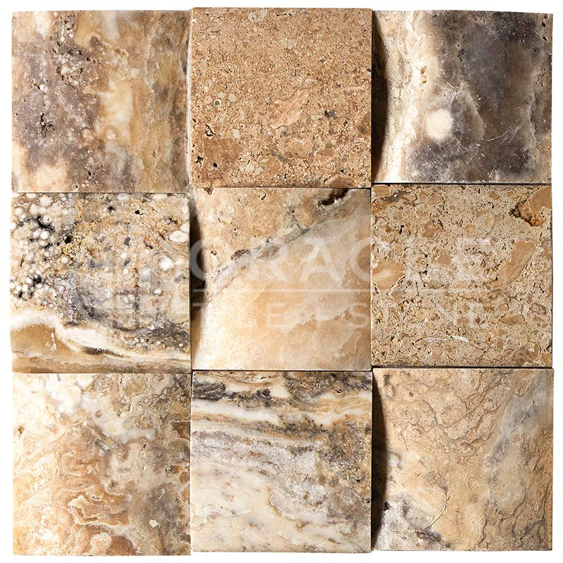 Antico Onyx	Travertine	4" X 4"	Tile	CNC-Arched (Round-face / Wavy)