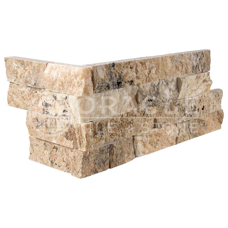 Antico Onyx Travertine - Ledger Panel Architectural Tile CORNER Piece