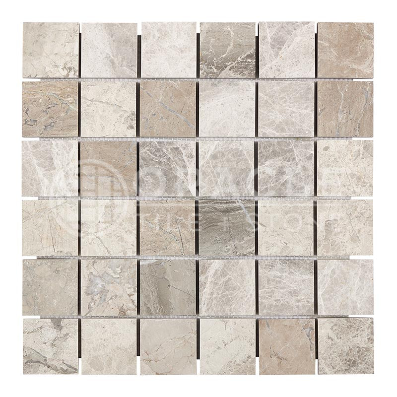 Atlantic Gray Marble - 2" X 2" Mosaic Tile