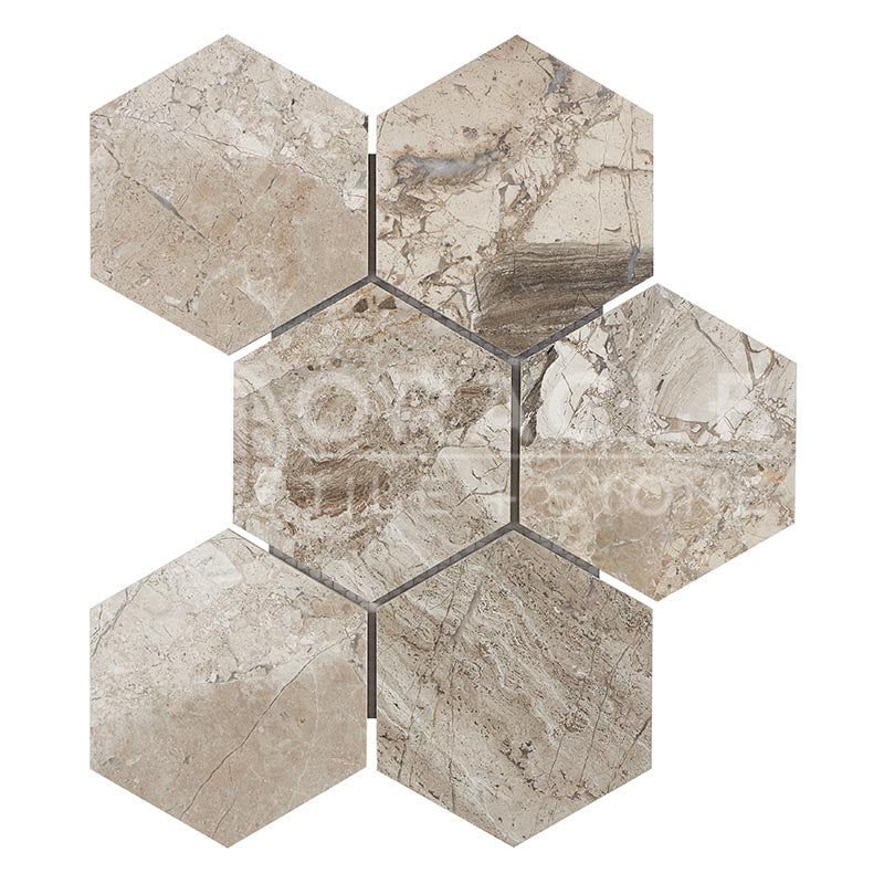 Atlantic Gray	Marble	4" X 4"	Hexagon Mosaic