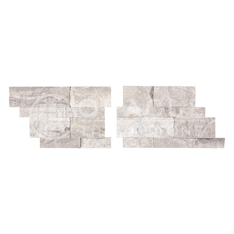Atlantic Gray Marble - 6' X 20' Ledger Panel Architectural Tile CORNER Piece