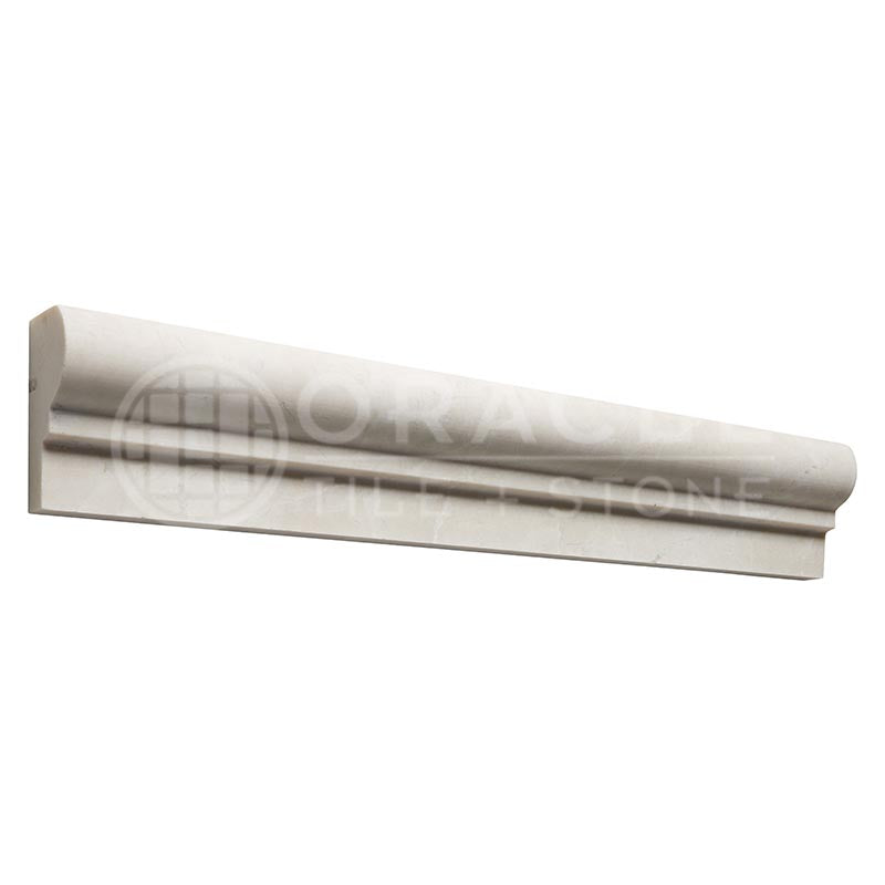 Botticino / White Pearl Marble - Single-Step OG-1 Chair Rail Trim