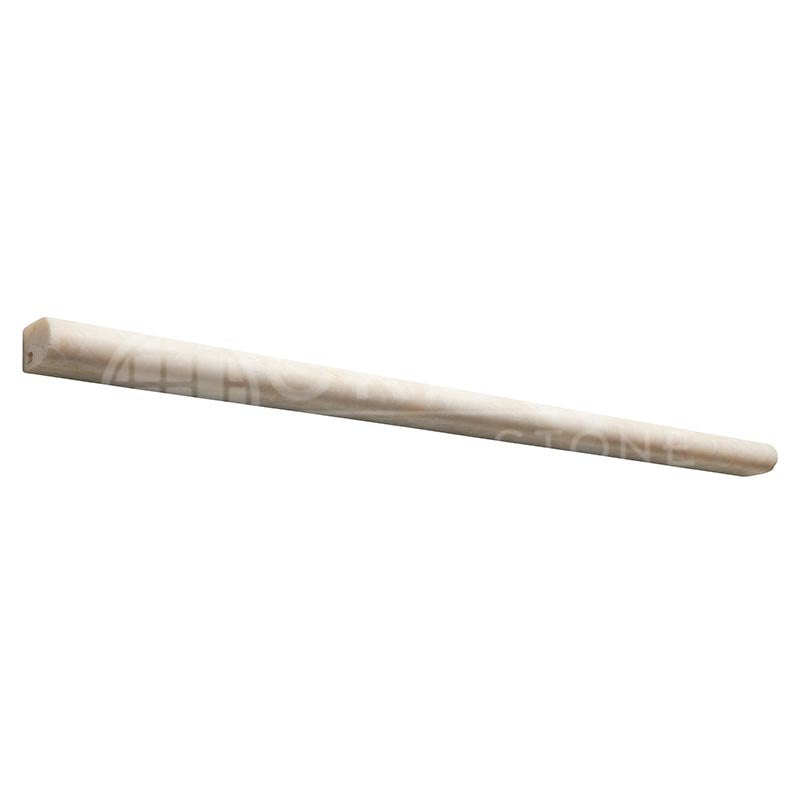 Botticino / White Pearl Marble - 1/2" X 12" Pencil Liner