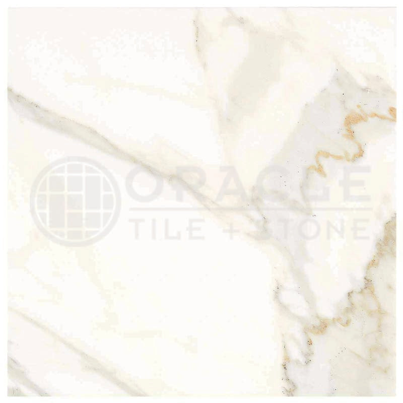 Calacatta Gold (Italian) Marble 18" X 18" Tile (Micro-Beveled)