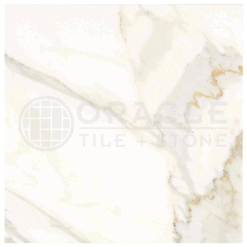 Calacatta Gold (Italian) Marble 24" X 24" Tile (Micro-Beveled)