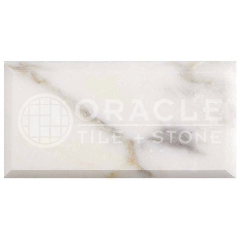 Italian Calacatta Gold Marble - 3" X 6" Rectangular Field Tile