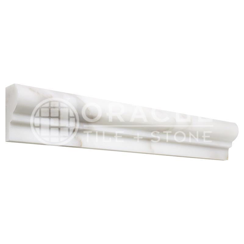 Italian Calacatta Gold Marble - Single-Step (OG-1) Chair Rail Trim