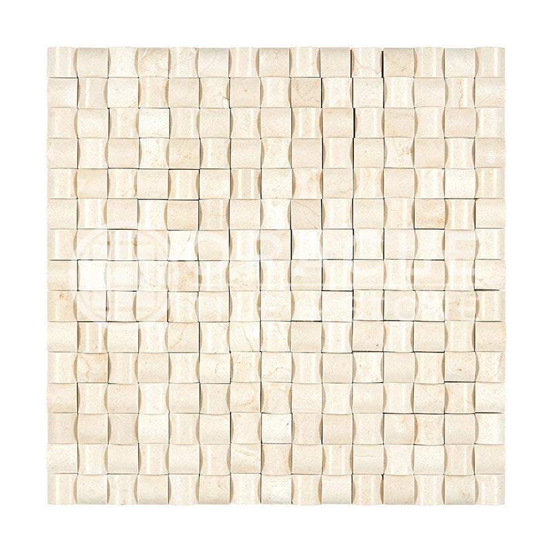 Crema Marfil (Spanish)	Marble	-	3-D Small-Bread Mosaic
