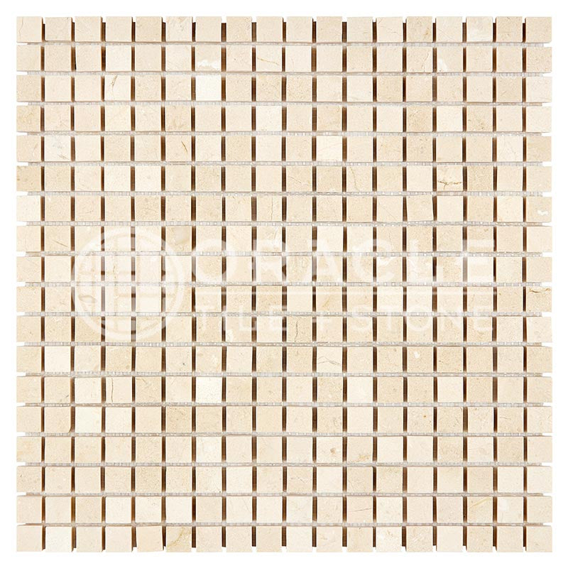 Crema Marfil Marble - 5/8" X 5/8" Mosaic Tile